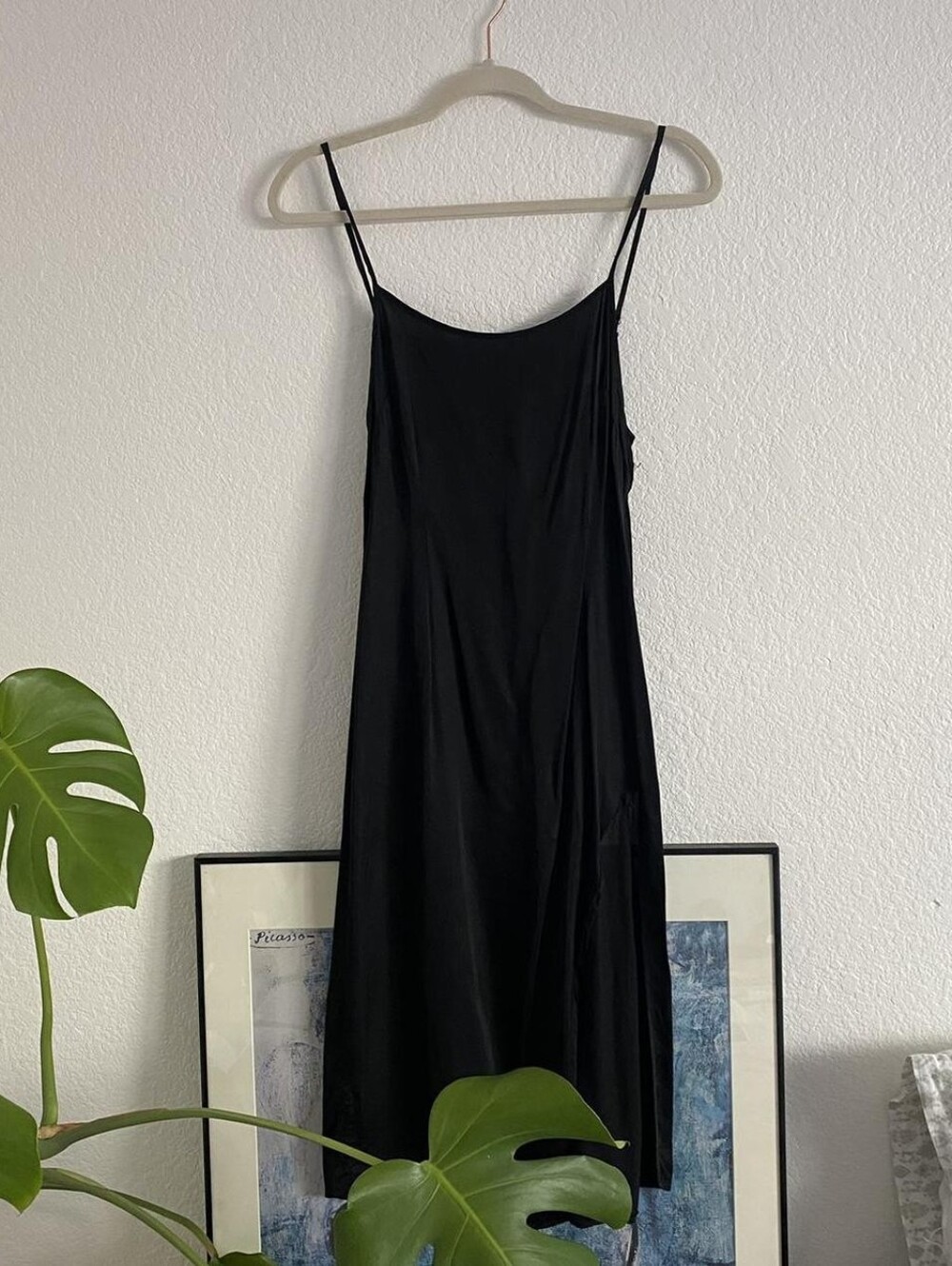 Jagger & Stone black slip silky midi dress
